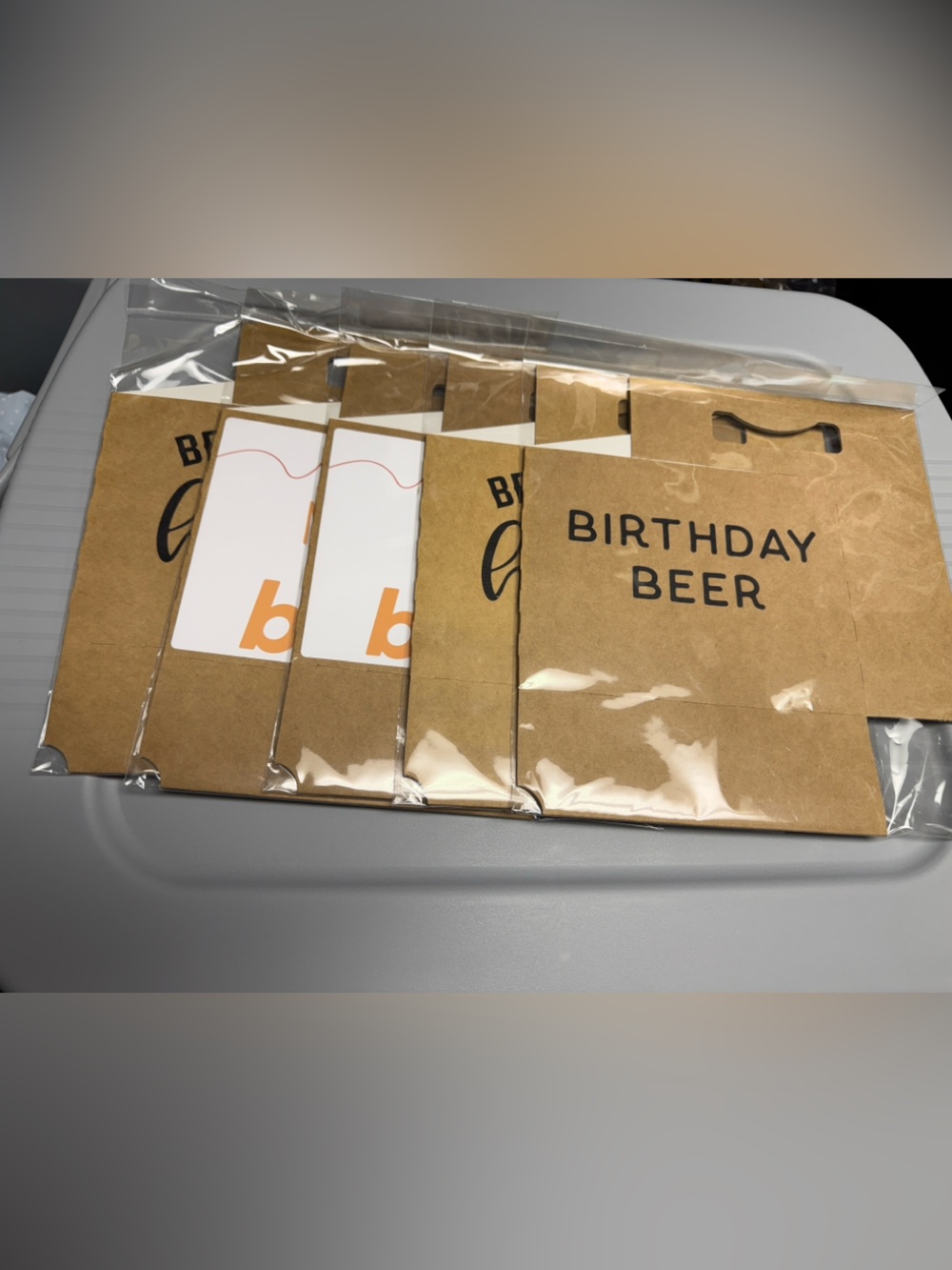 Set of 5/ cardboard beer holders lg1